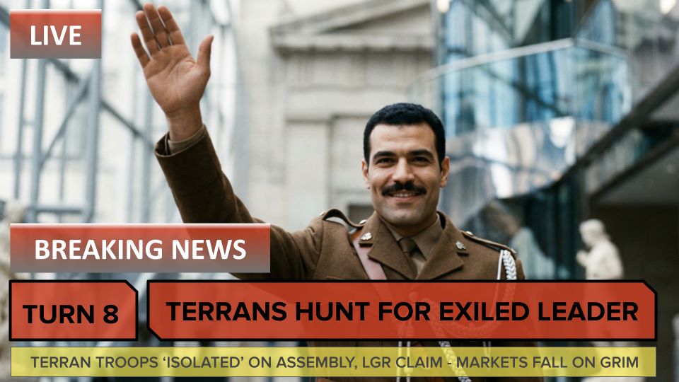 Terrans hunt for exiled leader