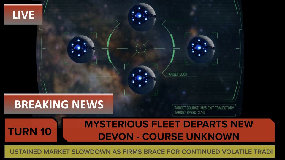 Mysterious fleet departs new devon, course unknown