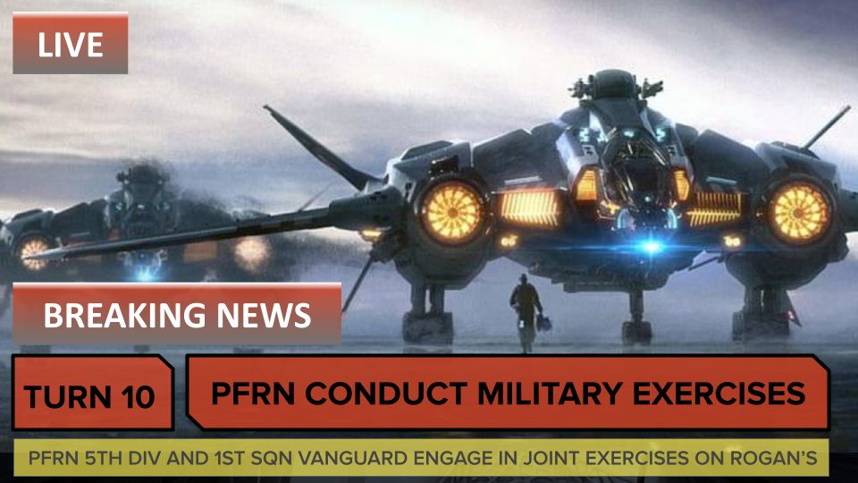 Pfrn conduct military exercises on rogan’s world