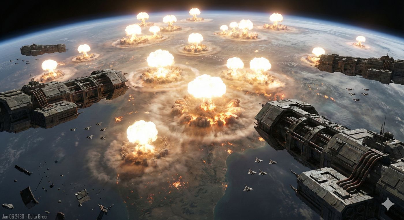 Nuclear bombardment of Delta Green 49